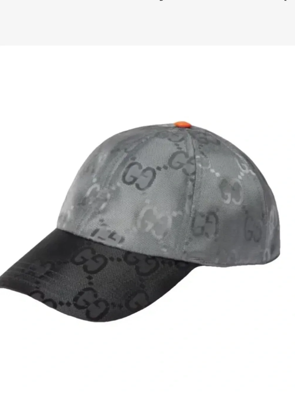 Gucci grey and black GG pattern Match Baseball Cap BNWT